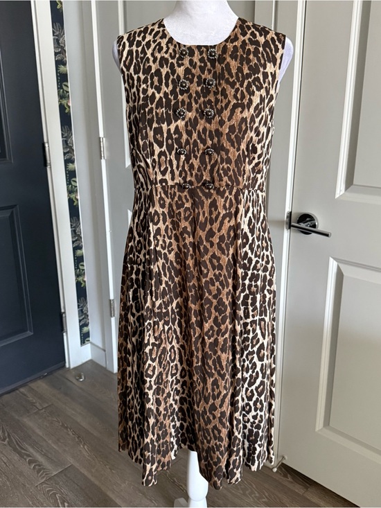 Dolce & Gabbana Dresses & Skirts - Dolce & Gabbana Leopard Print A-line Shift Dress with Silk Lining Size IT 44
